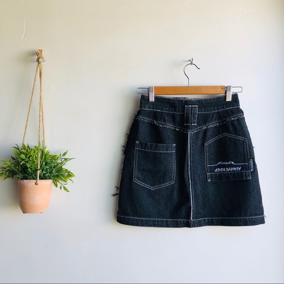 PEACEBIRD Frayed Denim Skirt - Picture 2 of 8